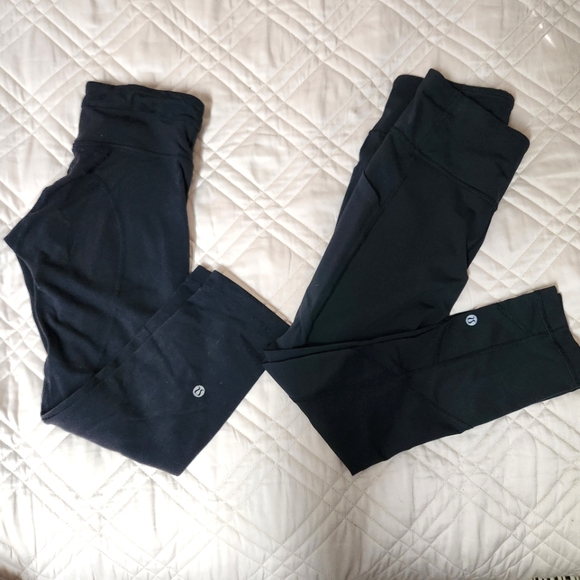 Lululemon cropped leggings black size 4 - Picture 1 of 12